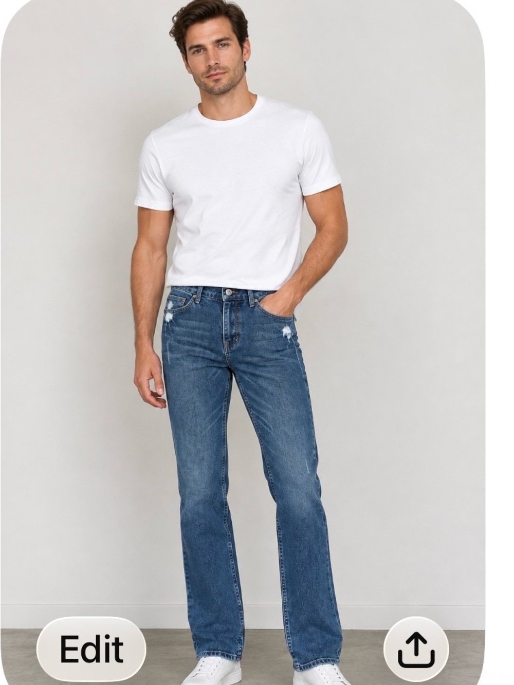 William Rast Men's Dark Blue Straight Jeans